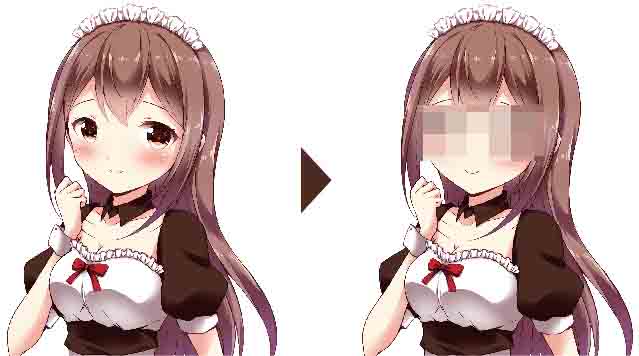 photoshop モザイク 一部