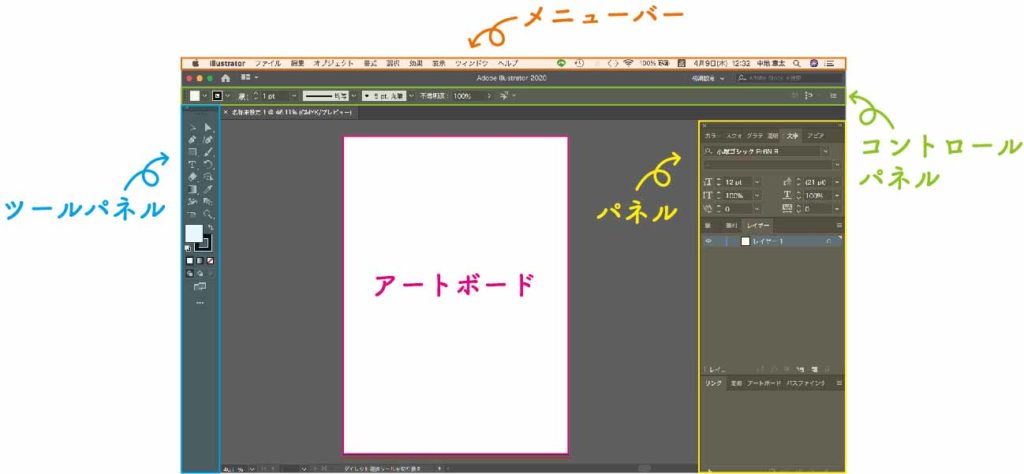 Illustrator ワークスペース