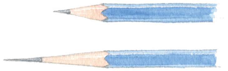 鉛筆デッサンの基礎練習 鉛筆の削り方